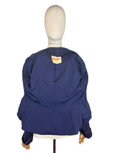 Load image into Gallery viewer, Original 1940's Blue Wool Single Breasted Jacket by Hamilton Fashions of New York - Bust 34 36
