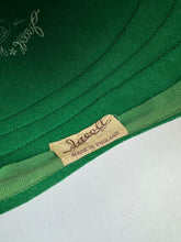 Load image into Gallery viewer, Original 1950&#39;s Vibrant Kelly Green Felt Hat by Jacoll
