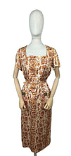 Load image into Gallery viewer, Utterly Fabulous Original 1950&#39;s Greek Themed Novelty Print Belted Dress and Coat Set - Bust 40&quot; *
