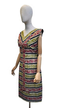 Load image into Gallery viewer, Original 1950's Cotton Wiggle Dress with Accent Bow Trim - Bust 38
