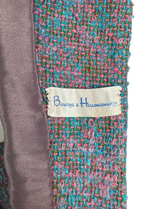 Original Late 1950's or Early 1960's Vibrant Wool Hebe Skirt Suit - Bust 36