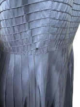 Load image into Gallery viewer, Original 1950's Midnight Blue Taffeta Seamed Cocktail Dress - Bust 36 37 *
