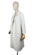 Load image into Gallery viewer, Original 1950&#39;s 1960&#39;s Dumarsel White Waffle Texture Edge to Edge Coat - Bust 40 42 44 46
