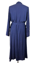 Load image into Gallery viewer, Original Men&#39;s 1940&#39;s 1950&#39;s Blue, Red and Cream Geometric Print Cotton Dressing Gown - Chest 44
