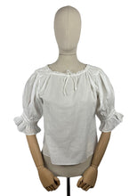 Load image into Gallery viewer, Antique Fine Cotton Lawn Chemise with Huge Sleeves - Would Make a Great Blouse - Bust 34 36
