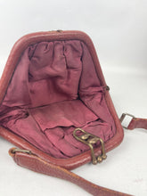 Load image into Gallery viewer, Original 1930’s Rust Leather Bag with Single Handle and Clip Clasp *
