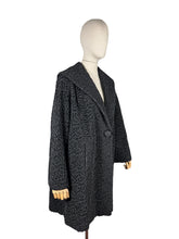 Load image into Gallery viewer, 1950’s Curly Black Astrakhan Swing Jacket with Shawl Collar - Bust 42 44
