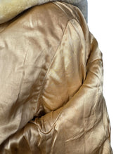 Load image into Gallery viewer, Original 1950&#39;s Blonde Faux Fur Jacket with Large Shawl Collar - Bust 38 40
