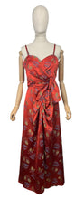 Load image into Gallery viewer, Original 1950&#39;s Flame Red Evening Dress by Lee Delman - Bust 38 39
