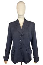 Load image into Gallery viewer, Volup Original 1940's Dark Blue Wool Jacket by Jaclane of California - Bust 40 42
