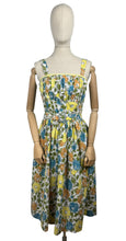 Load image into Gallery viewer, Original 1950&#39;s Floral Cotton Belted Summer Dress with Matching Bolero - Bust 34 35 36 *
