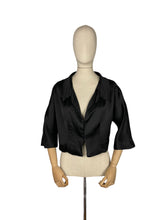 Load image into Gallery viewer, Original 1950&#39;s Heavy Satin Cropped Evening Jacket with Silk Lining - Bust 36 38 *
