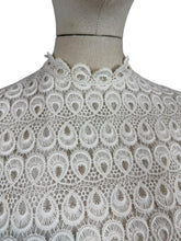Load image into Gallery viewer, Original 1950's White Nylon Button Back Blouse by Top Town - Bust 34
