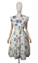 Load image into Gallery viewer, Original 1950's Sheer Nylon Sleeveless Day Dress in White, Pink, Blue, Brown and Black - Bust 36
