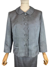 Load image into Gallery viewer, Original 1950's Davidow Grey Fleck Wool Suit with Covered Buttons - Bust 42 44
