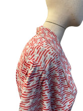 Load image into Gallery viewer, Original 1940’s Red and White Stripe Crepe Day Dress - Bust 40 42
