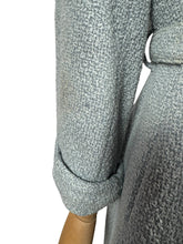 Load image into Gallery viewer, Original 1940's 1950's Evandore Double Breasted Belted Princess Coat in Grey Fleck Boucle Wool - Bust  36
