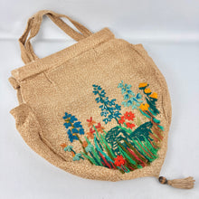 Load image into Gallery viewer, Original Early 20th Century 1910 Embroidered Hessian Bag - Beautiful Antique Handbag
