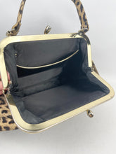 Load image into Gallery viewer, Original 1950&#39;s Calego of Canada Faux Leopard Skin Bag
