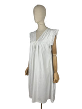 Load image into Gallery viewer, Antique Edwardian Crisp White Cotton Shift with Broderie Anglaise and White Ribbon Trim
