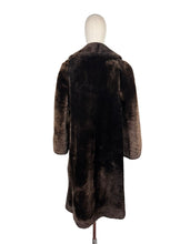 Load image into Gallery viewer, Original 1940’s Brown Beaver Lamb Real Fur Coat - Great Winter Coat
