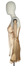Load image into Gallery viewer, Original 1940’s CC41 Peach Coloured Satin Step In with Embroidery - Bust 34” *
