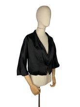 Load image into Gallery viewer, Original 1950&#39;s Heavy Satin Cropped Evening Jacket with Silk Lining - Bust 36 38 *
