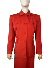 Load image into Gallery viewer, Original 1940&#39;s Lightweight Red Wool Suit by Strauss-Hirshberg&#39;s - Bust 40
