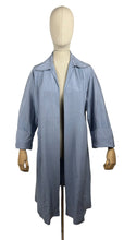 Load image into Gallery viewer, Original 1950&#39;s Ice Blue Grosgrain Edge to Edge Coat - Bust 36 38 40
