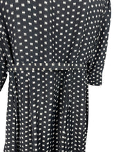 Load image into Gallery viewer, Original 1940's Black and White Petite Length Belted Day Dress - Bust 38 *
