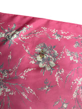 Load image into Gallery viewer, Original 1940's 1950’s Jacqmar Pure Silk Scarf with Pretty Floral Print in Grey and White on a Bright Pink Base

