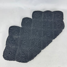 Load image into Gallery viewer, Original 1940's Black Crochet Clutch Bag with Large Clear Lucite Zip Pull *
