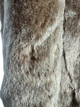 Load image into Gallery viewer, Original 1940&#39;s Faux Fur Brown Teddy Bear Edge to Edge Jacket - Bust 34 36
