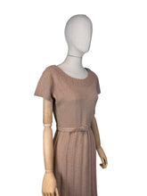 Load image into Gallery viewer, Original 1950's Mink Brown Barbara Carol New York Three Piece Dress, Cardigan and Belt Knit Set - Bust 36 38 *
