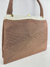Load image into Gallery viewer, Original 1940's Corde Handbag in Soft Brown with Original Mirror
