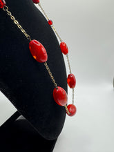 Load image into Gallery viewer, Original 1930&#39;s Art Deco Red Glass Bead Necklace
