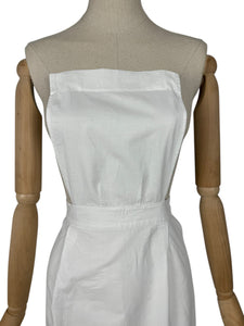 Vintage White Cotton Nurses Uniform Apron - No.2