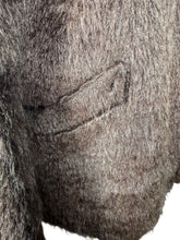 Load image into Gallery viewer, Original 1940&#39;s Faux Fur Dark Brown Teddy Bear Edge to Edge Jacket - Bust 36 38
