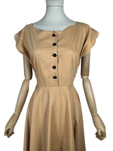 Load image into Gallery viewer, Wounded But Wearable Original 1950's Cotton Day Dress - Bust 36 37 *
