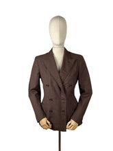 Load image into Gallery viewer, Original 1940’s CC41 Brown Double Breasted Wool Jacket - Bust 34 36 *
