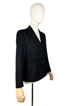 Load image into Gallery viewer, Original 1940&#39;s Inky Black Wool Single Breasted Suit Jacket - Bust 40
