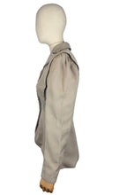 Load image into Gallery viewer, 1940's Single Breasted Light Brown Wool Jacket with Two-tone Buttons - Bust 34 35
