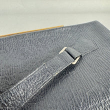 Load image into Gallery viewer, Original 1930&#39;s Midnight Blue and Bottle Green Textured Leather Clutch
