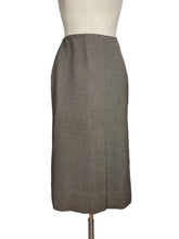 Load image into Gallery viewer, Original 1940&#39;s Wool Skirt in Beige and Brown - Waist 28&quot;
