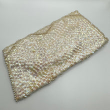 Load image into Gallery viewer, Vintage Bead and Sequin Evening Clutch Bag in Cream and Pastel Shades
