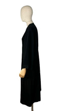 Load image into Gallery viewer, Original Volup 1950’s Does 1930&#39;s Edge to Edge Black Crepe Coat by Roy Barra - Bust 42
