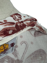 Load image into Gallery viewer, Original 1940&#39;s Fabulous Bow and Umbrella Novelty Print Linen Belted Day Dress - Bust 36
