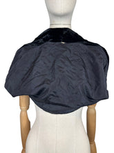 Load image into Gallery viewer, Original 1930's or 1940's Inky Black Velvet Evening Bolero - Bust 32 34
