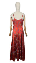 Load image into Gallery viewer, Original 1950&#39;s Flame Red Evening Dress by Lee Delman - Bust 38 39
