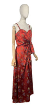 Load image into Gallery viewer, Original 1950&#39;s Flame Red Evening Dress by Lee Delman - Bust 38 39
